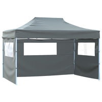 Tenda Pieghevole con 3 Pareti 3x4,5 m Antracite 44973