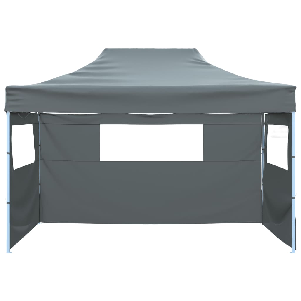 Tenda Pieghevole con 3 Pareti 3x4,5 m Antracite 44973