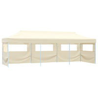 Tenda Pieghevole Pop-Up con 5 Pareti Laterali 3x9 m Crema cod mxl 66284