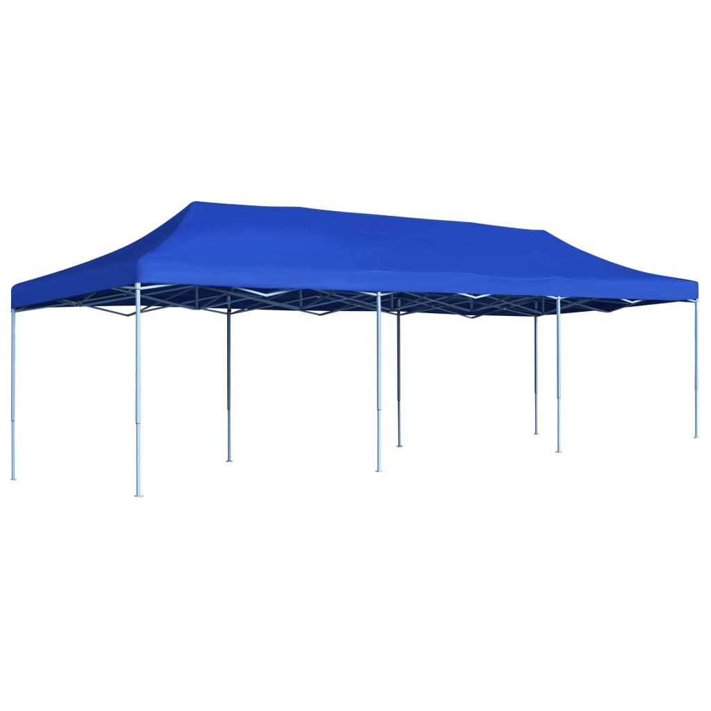 Gazebo Pieghevole Pop-Up 3x9 m Blu 44977