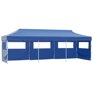 Tenda Pieghevole Pop-Up con 5 Pareti Laterali 3x9 m Blu cod mxl 57559