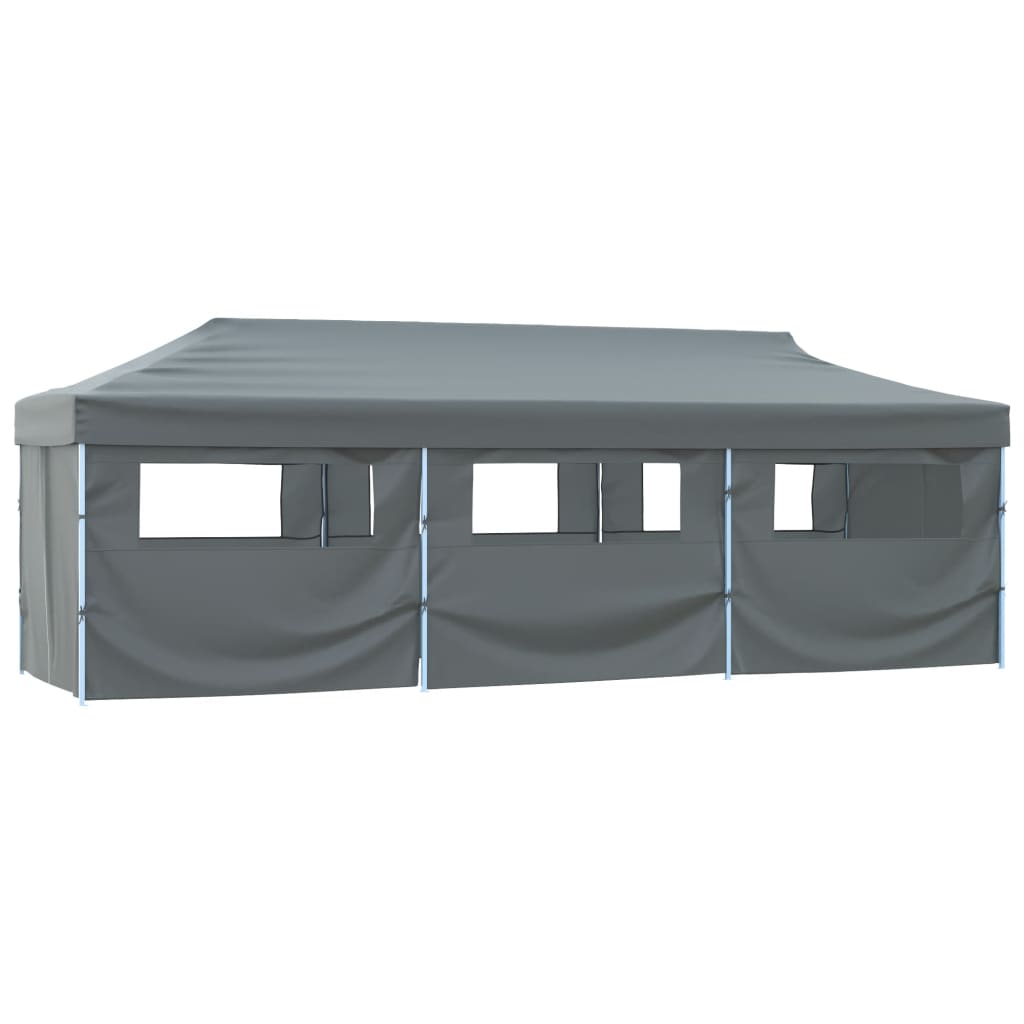 Tenda Pieghevole Pop-Up con 8 Pareti Laterali 3x9 m Antracite cod mxl 63760