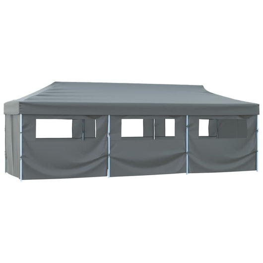 Tenda Pieghevole Pop-Up con 8 Pareti Laterali 3x9 m Antracite 44982