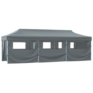 Tenda Pieghevole Pop-Up con 8 Pareti Laterali 3x9 m Antracite cod mxl 63760