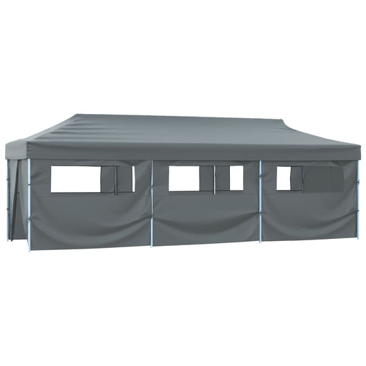 Tenda Pieghevole Pop-Up con 8 Pareti Laterali 3x9 m Antracite 44982