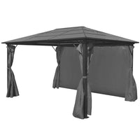 Gazebo con Tenda Antracite in Alluminio 400x300 cm cod mxl 66099