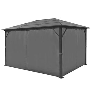 Gazebo con Tenda Antracite in Alluminio 400x300 cm cod mxl 66099