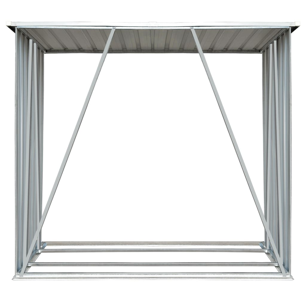 Capannone da Giardino in Acciaio Zincato Grigio 163x83x154 cm 44959