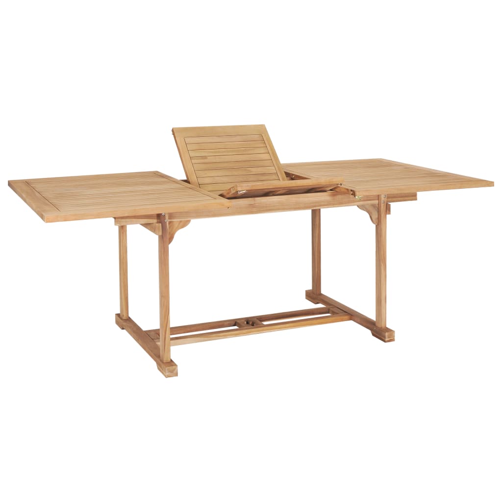 Tavolo da Pranzo Allungabile 150-200x100x75 cm Massello di Teak 44674