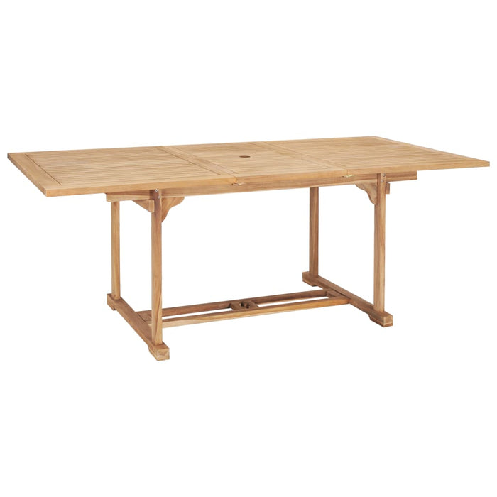 Tavolo da Pranzo Allungabile 150-200x100x75 cm Massello di Teak cod mxl 34117