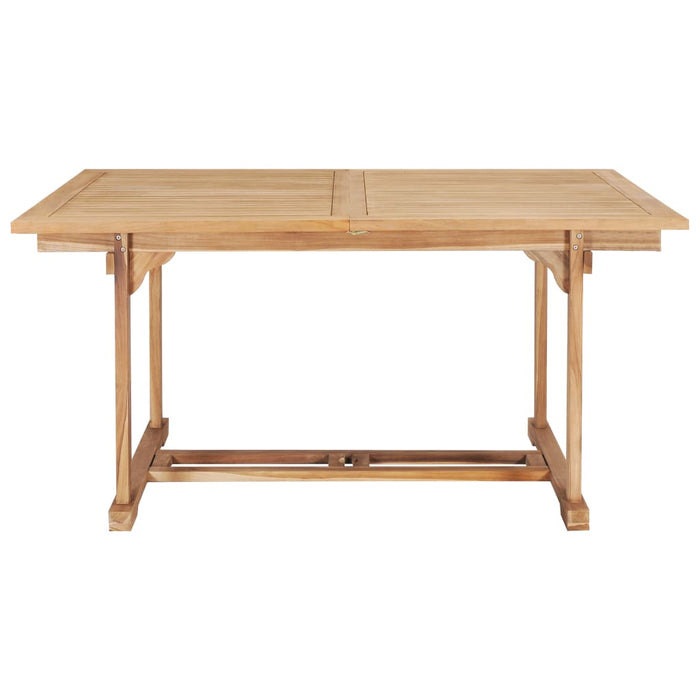 Tavolo da Pranzo Allungabile 150-200x100x75 cm Massello di Teak cod mxl 34117