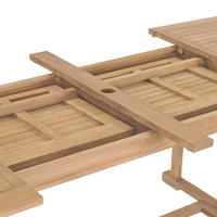 Set da Pranzo per Esterni 9 pz 180-280x100x75 cm Teak Massello cod mxl 35723