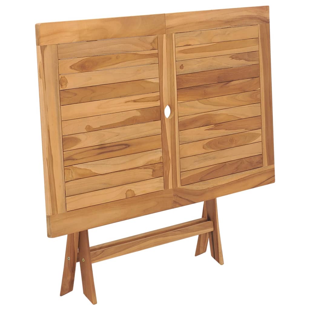 Tavolo Pieghevole da Giardino 120x70x75 cm in Massello di Teak cod mxl 54469