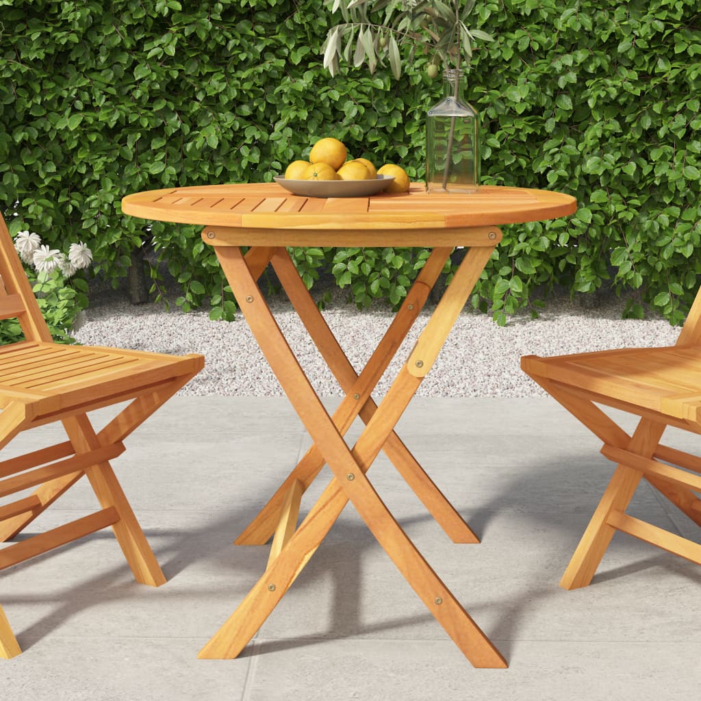 Tavolo da Giardino Pieghevole 85x76cm in Legno Massello di Teak cod mxl 34510