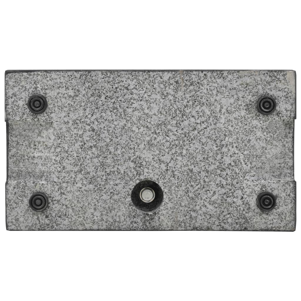 Base per Parasole in Granito Rettangolare 25 kg Nera 45067