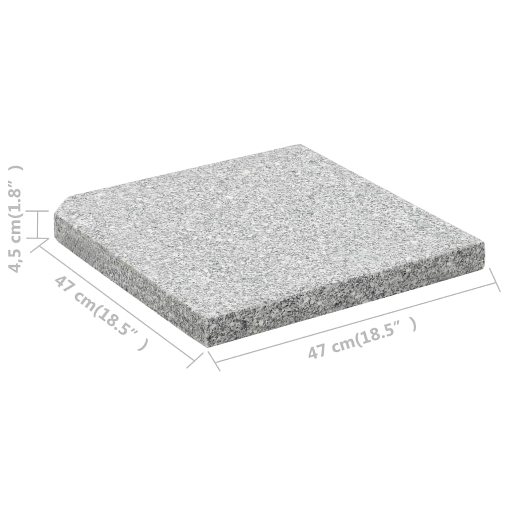 Piastra per Parasole in Granito Quadrata 25 kg Grigia cod mxl 50306