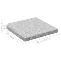 Piastra per Parasole in Granito Quadrata 25 kg Grigia cod mxl 50306