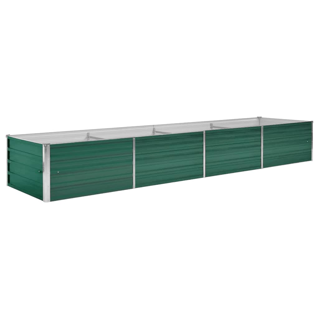 Letto Rialzato Giardino in Acciaio Zincato 320x80x45 cm Verde cod mxl 78312