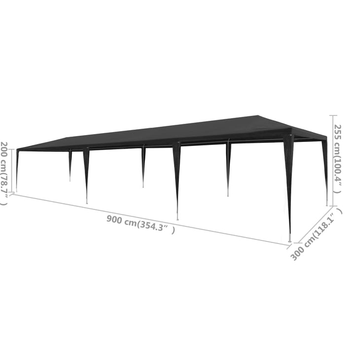 Tendone per Feste in PE 3x9 m Antracite cod mxl 66277