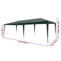 Tenda per Feste 3x6 m in PE Verde 45093