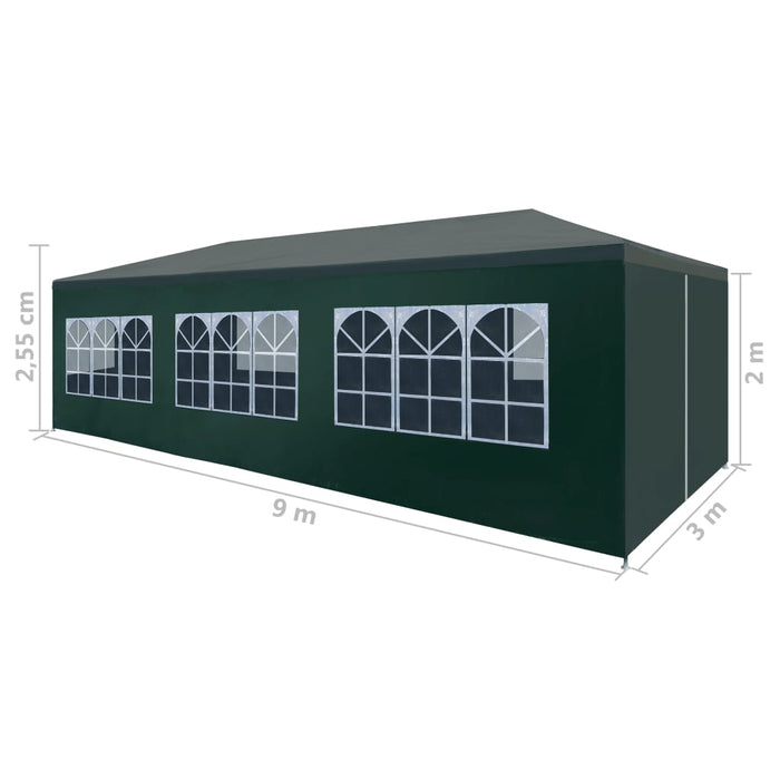 Tendone per Feste in PE 3x9 m Verde cod mxl 65941