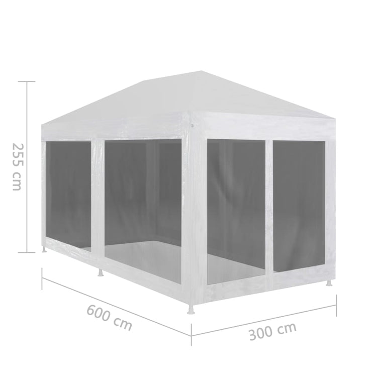 Tenda per Feste con 6 Pareti in Rete 6x3 m cod mxl 66038