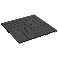 Piastrelle per Decking in WPC 11 pz 30x30cm 1 mq Nero cod mxl 36545