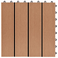 Piastrelle per Decking in WPC 11 pz 30x30cm 1mq Colore Teak cod mxl 36087