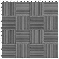 Piastrelle per Decking in WPC 11 pz 30x30cm 1 mq Grigio