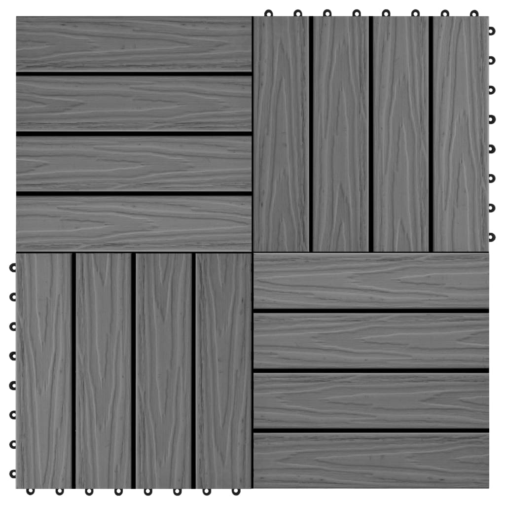 Piastrella Decking in WPC 11 pz 30x30 cm 1 sqm Grigio cod mxl 50292