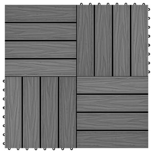 Piastrella Decking in WPC 11 pz 30x30 cm 1 sqm Grigio cod mxl 50292