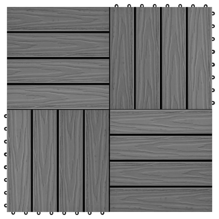 Piastrella Decking in WPC 11 pz 30x30 cm 1 sqm Grigio cod mxl 50292