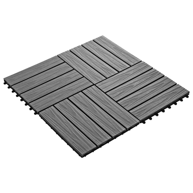 Piastrella Decking in WPC 11 pz 30x30 cm 1 sqm Grigio cod mxl 50292