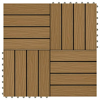 Piastrella Decking in WPC 11 pz 30x30 cm 1 sqm Colore Teak cod mxl 41155