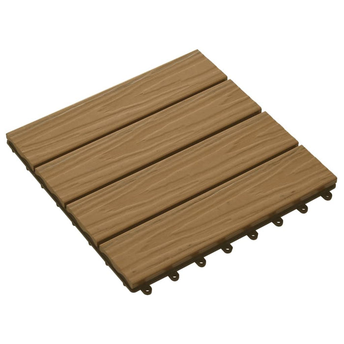 Piastrella Decking in WPC 11 pz 30x30 cm 1 sqm Colore Teak cod mxl 41155