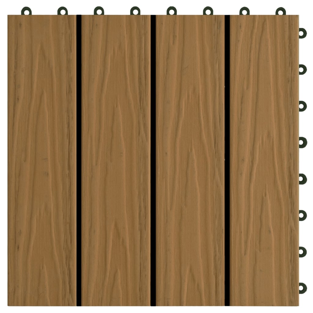 Piastrella Decking in WPC 11 pz 30x30 cm 1 sqm Colore Teak cod mxl 41155