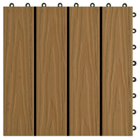 Piastrella Decking in WPC 11 pz 30x30 cm 1 sqm Colore Teak cod mxl 41155