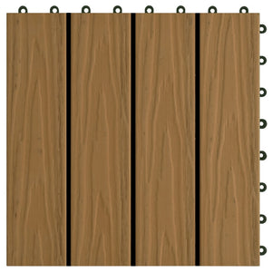 Piastrella Decking in WPC 11 pz 30x30 cm 1 sqm Colore Teak cod mxl 41155