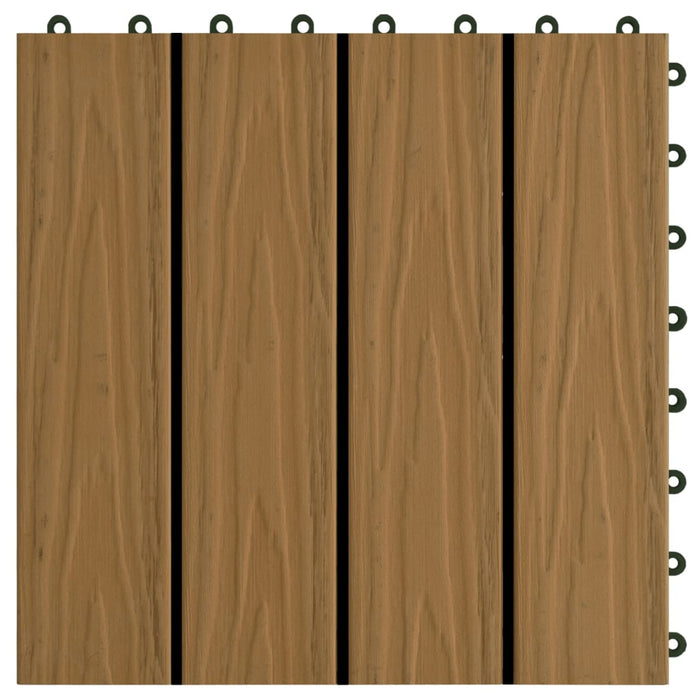 Piastrella Decking in WPC 11 pz 30x30 cm 1 sqm Colore Teak cod mxl 41155