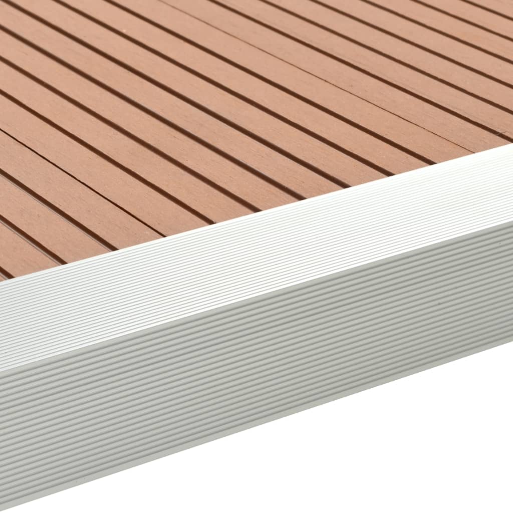 Profili Angolari per Decking in Alluminio 170 cm Argento 45017