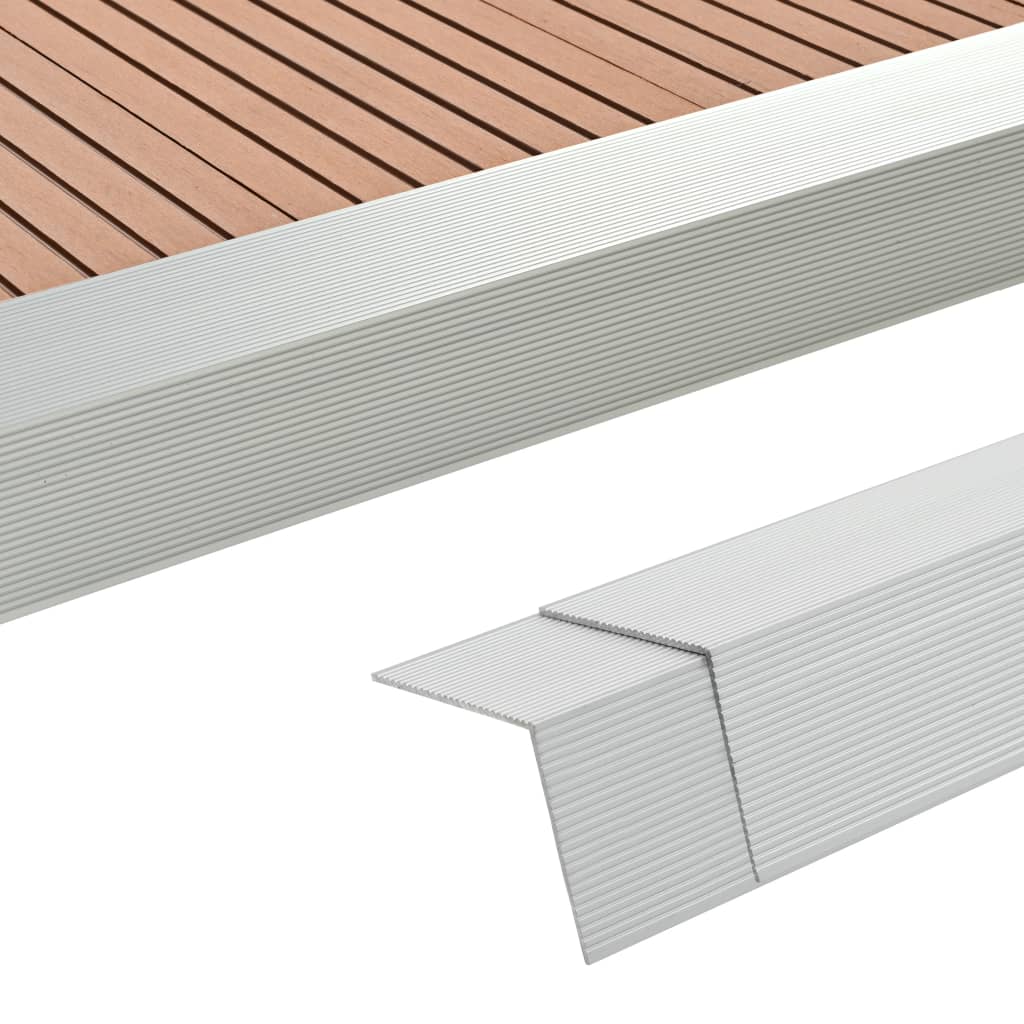 Profili Angolari per Decking in Alluminio 170 cm Argento cod mxl 54459