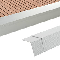 Profili Angolari per Decking in Alluminio 170 cm Argento 45017