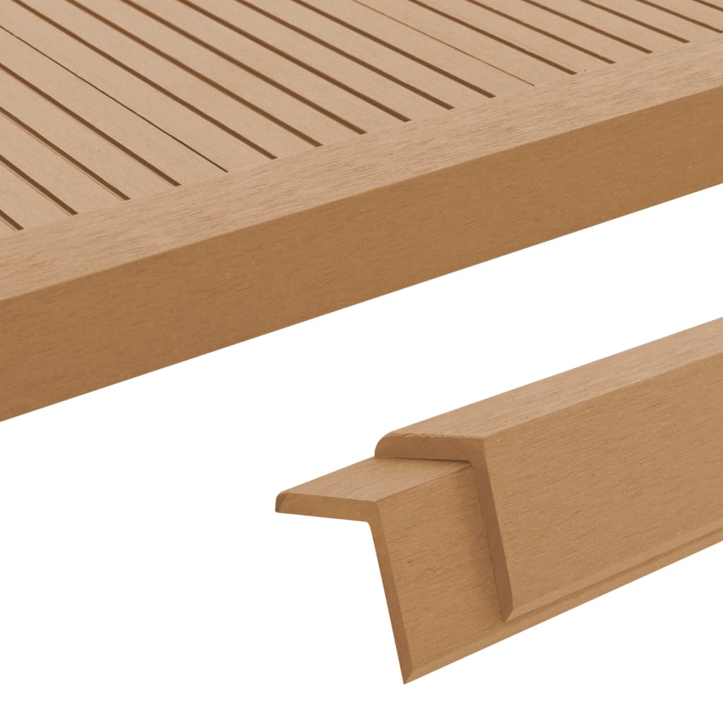 Profili Angolari per Decking in WPC  5pz 170cm Colore Teak cod mxl 46765