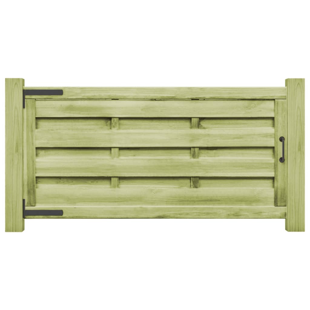 Cancelli da Giardino 2pz Legno Impregnato Pino 150x75 cm Verde 45320