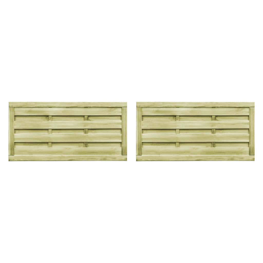 Cancelli da Giardino 2pz Legno Impregnato Pino 150x75 cm Verde 45320