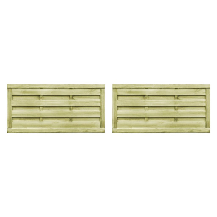 Cancelli da Giardino 2pz Legno Impregnato Pino 150x75 cm Verde 45320