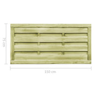 Cancelli da Giardino 2pz Legno Impregnato Pino 150x75 cm Verde 45320