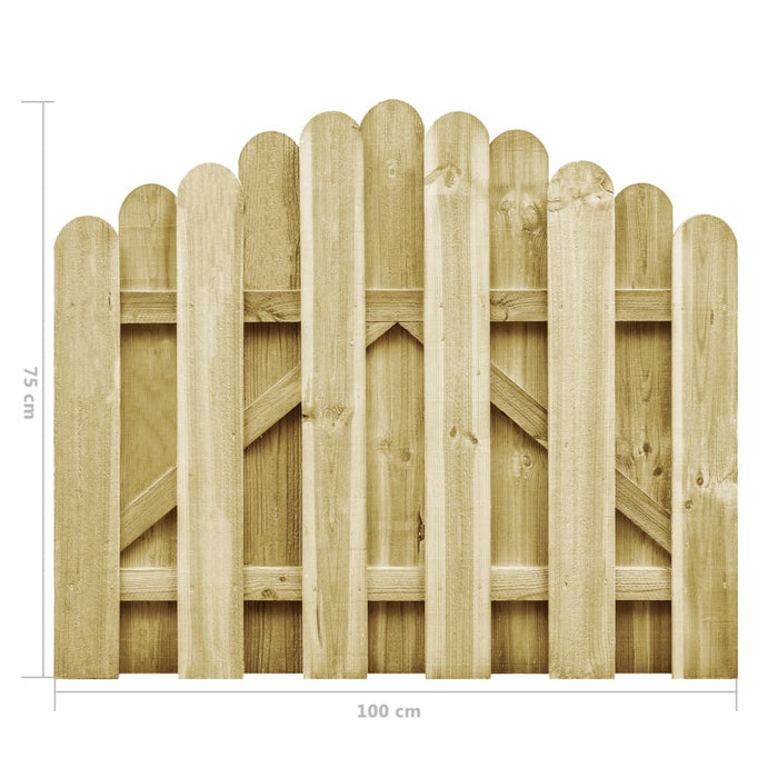 Cancello da Giardino in Legno di Pino Impregnato 100x75 cm 45326