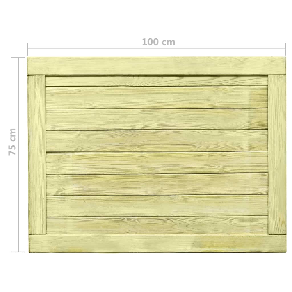 Cancello per Steccato in Legno di Pino Impregnato 75x100 cm cod mxl 40245