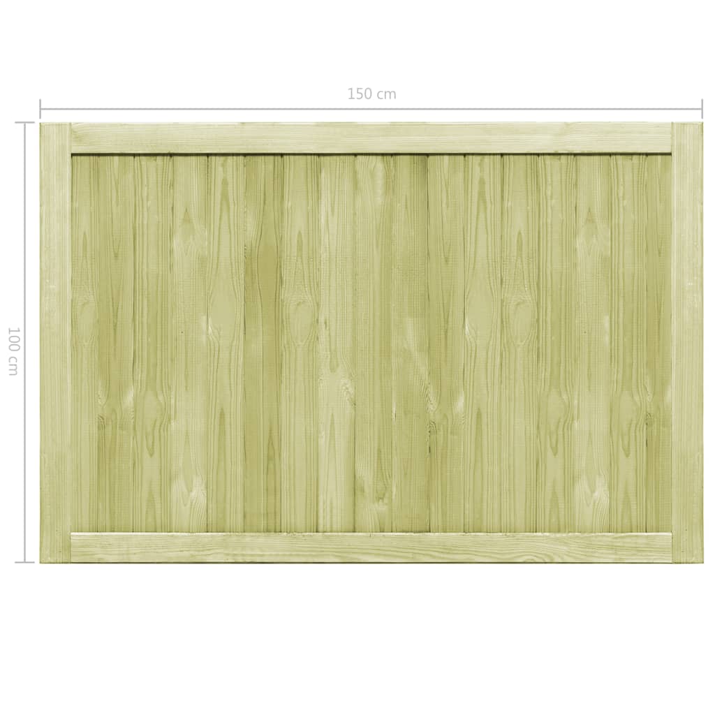 Cancelli da Giardino 2 pz in Legno di Pino Impregnato 300x100cm 45339